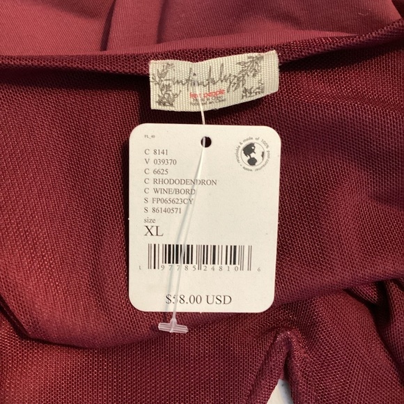 Free People Intimately Stars Aligned V-Wire Bodysuit Size XL Rhododendron - Picture 8 of 9